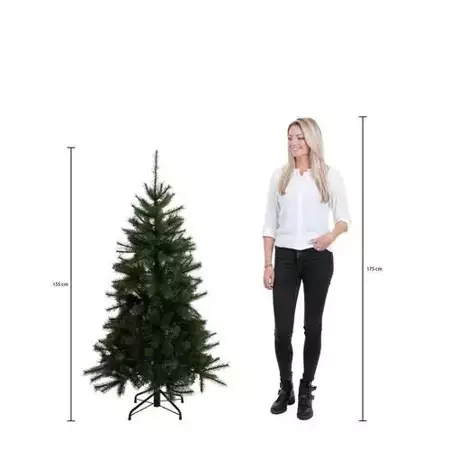 Kunstkerstboom forest frosted d86h155cm groen