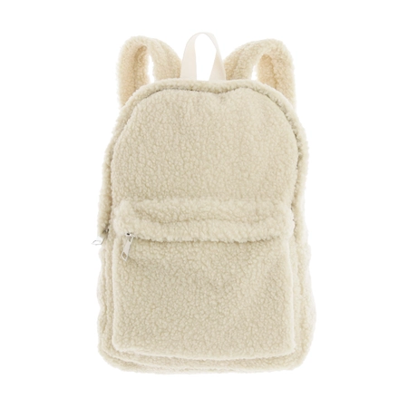 Unique Living rugzak teddy 32x24x8cm dove white