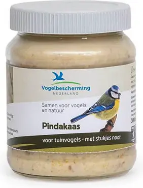 Vogelbescherming vogelpindakaas met stukjes noot 330g