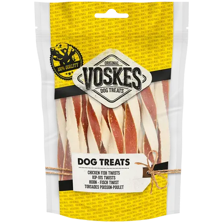 Voskes Twists kip&vis 100g - afbeelding 1