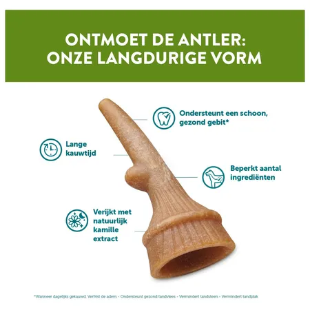 Whimzees Antler Stazak - Hondensnacks - 12 stuks Medium - afbeelding 3